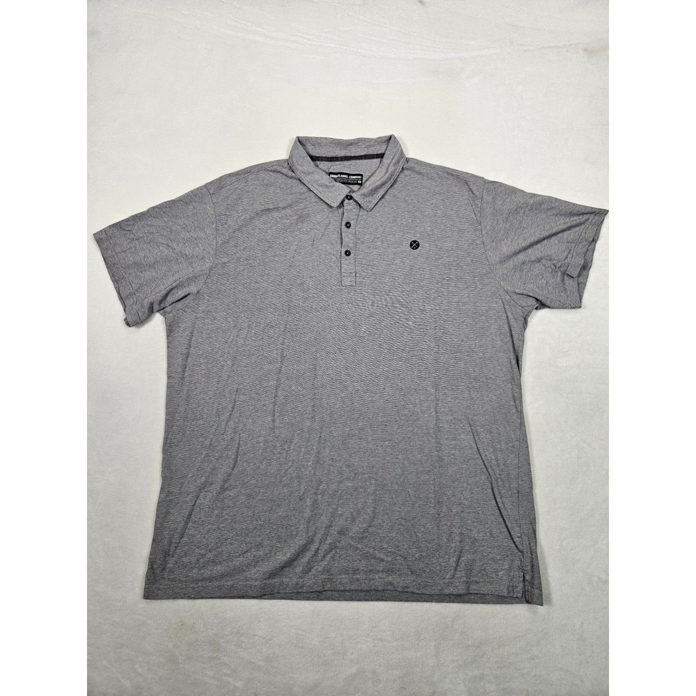 Dixxon Flannel Company Men's Grey Micro Stripe Performance Polo Shirt Size 4X